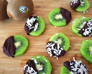 Chocolate Covered Kiwi Bites