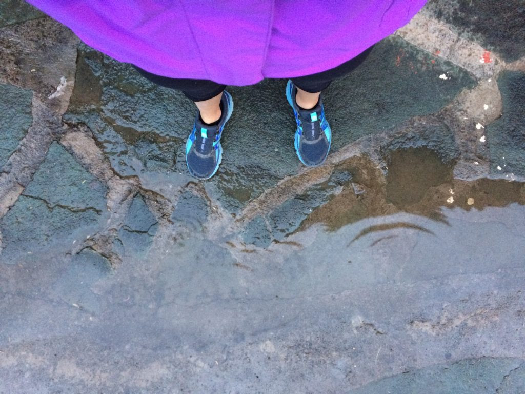 Crystal Seaver's running shoes at Copper Canyon