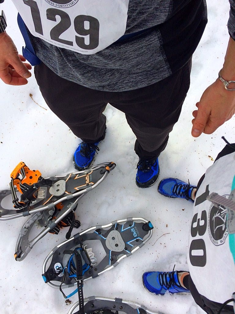 Photo of Crystal and Jesses Snowshoe Race gear